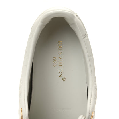 Louis Vuitton Calfskin Monogram Embossed Front Row Sneakers 36 White 7 of 9