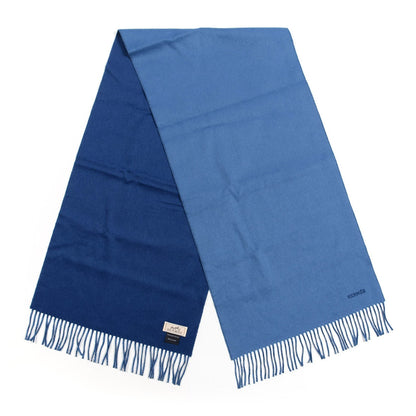 Hermes Cashmere Recto Verso Muffler Bleu Horizon Blue Indigo 2 of 3