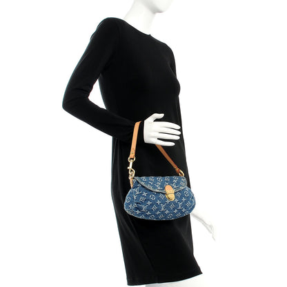 Louis Vuitton Monogram Denim Mini Pleaty Blue 2 of 7