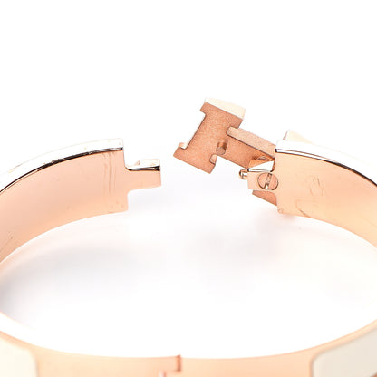 Hermes Enamel Narrow Clic Clac H Bracelet PM Craie 3 of 5