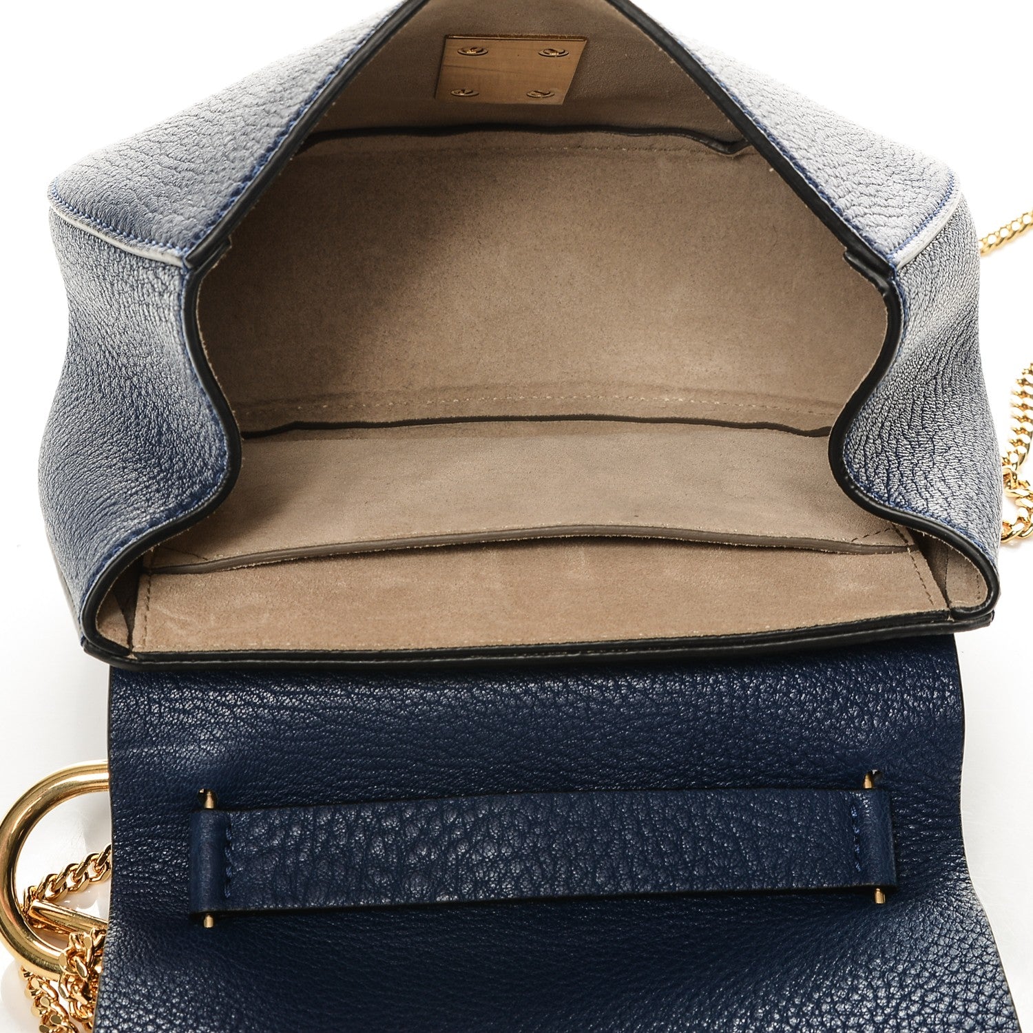 Chloe Grained Lambskin Mini Drew Shoulder Bag Royal Navy 5 of 6