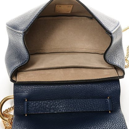Chloe Grained Lambskin Mini Drew Shoulder Bag Royal Navy 5 of 6