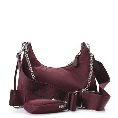 Prada Tessuto Nylon Re-Edition 2005 Shoulder Bag Granato 2 of 9