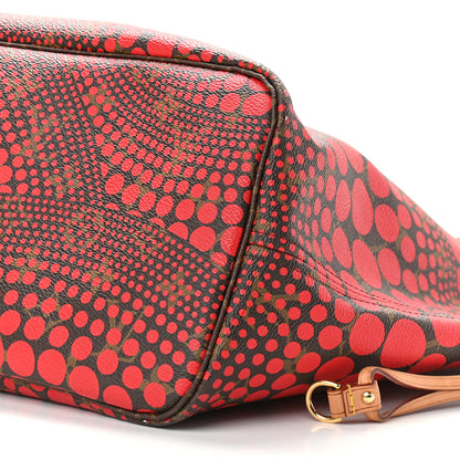 Louis Vuitton Monogram Kusama Waves Neverfull MM Red 6 of 9