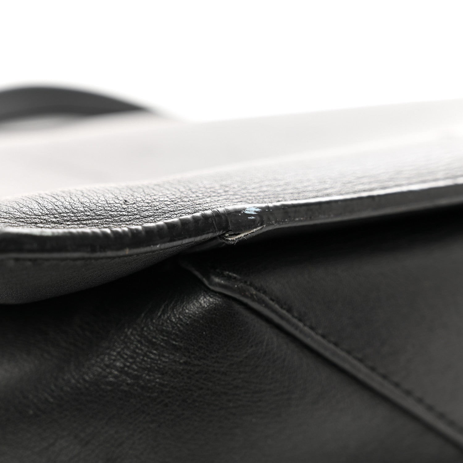 Celine Supple Natural Calfskin Medium Tri-Fold Bag Black 11 of 13