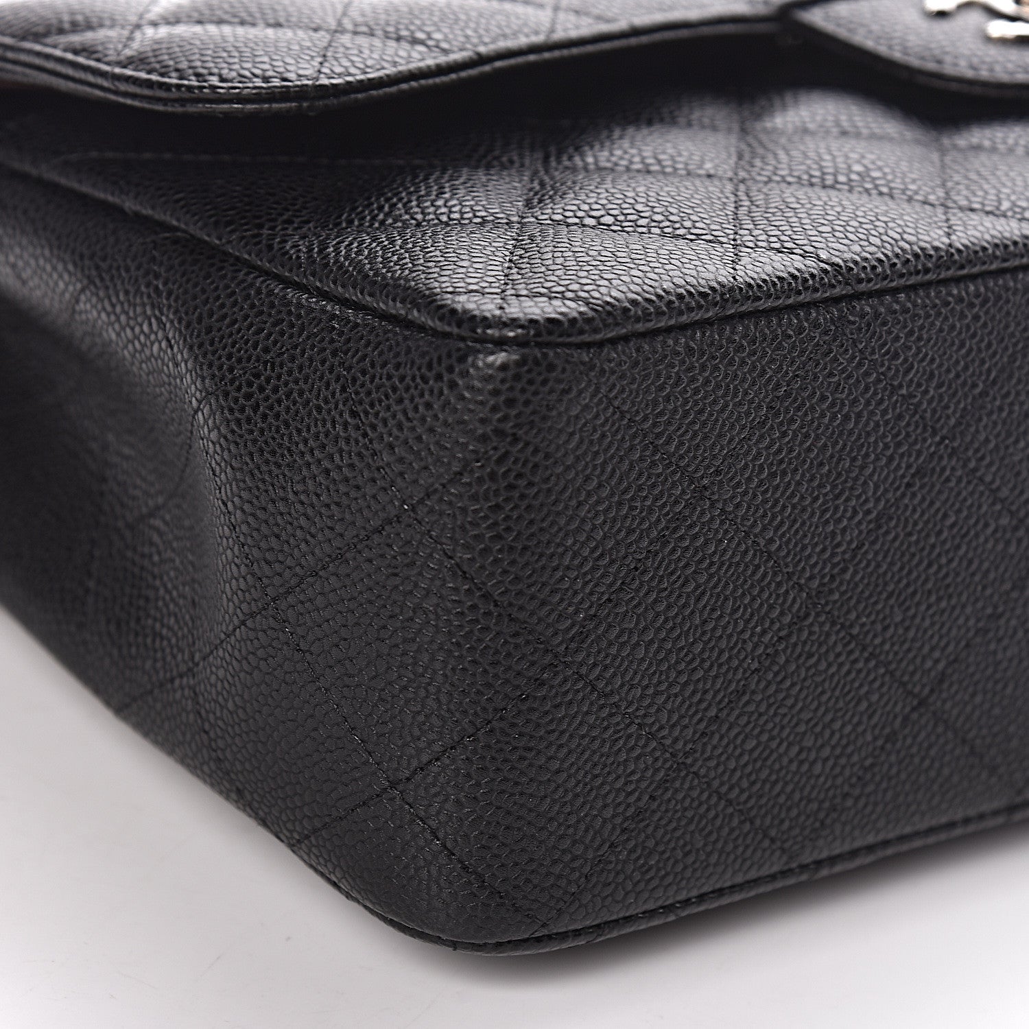 Chanel Caviar Quilted Jumbo Double Flap Black 9 of 11