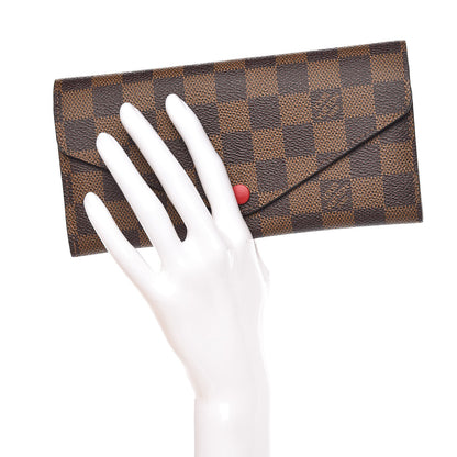 Louis Vuitton Damier Ebene Josephine Wallet Red 2 of 9