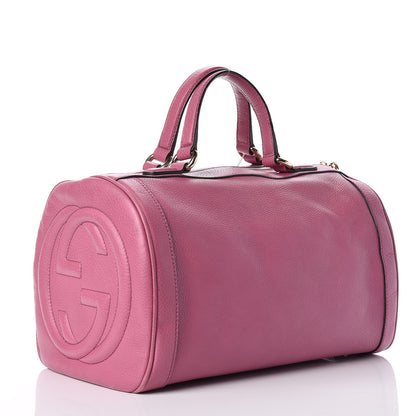 Gucci Pebbled Calfskin Medium Soho Boston Fresia Rose 3 of 13