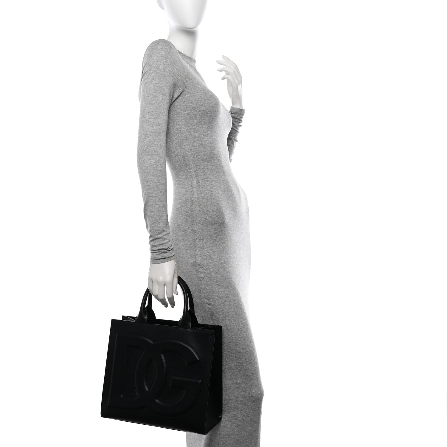 Dolce & Gabbana Calfskin Small DG Daily Shopper Tote Black 2 of 12