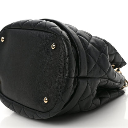 Chanel Caviar Quilted Large Rolled Up Bucket Drawstring Bag Black 9 of 9