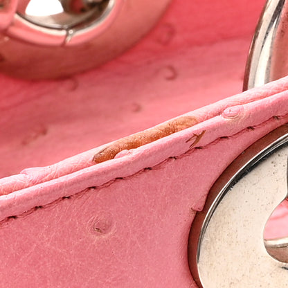 Christian Dior Ostrich Medium Lady Dior Pink 13 of 15