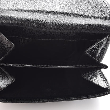 Christian Dior Goatskin Saddle Compact Wallet Black 6 of 9
