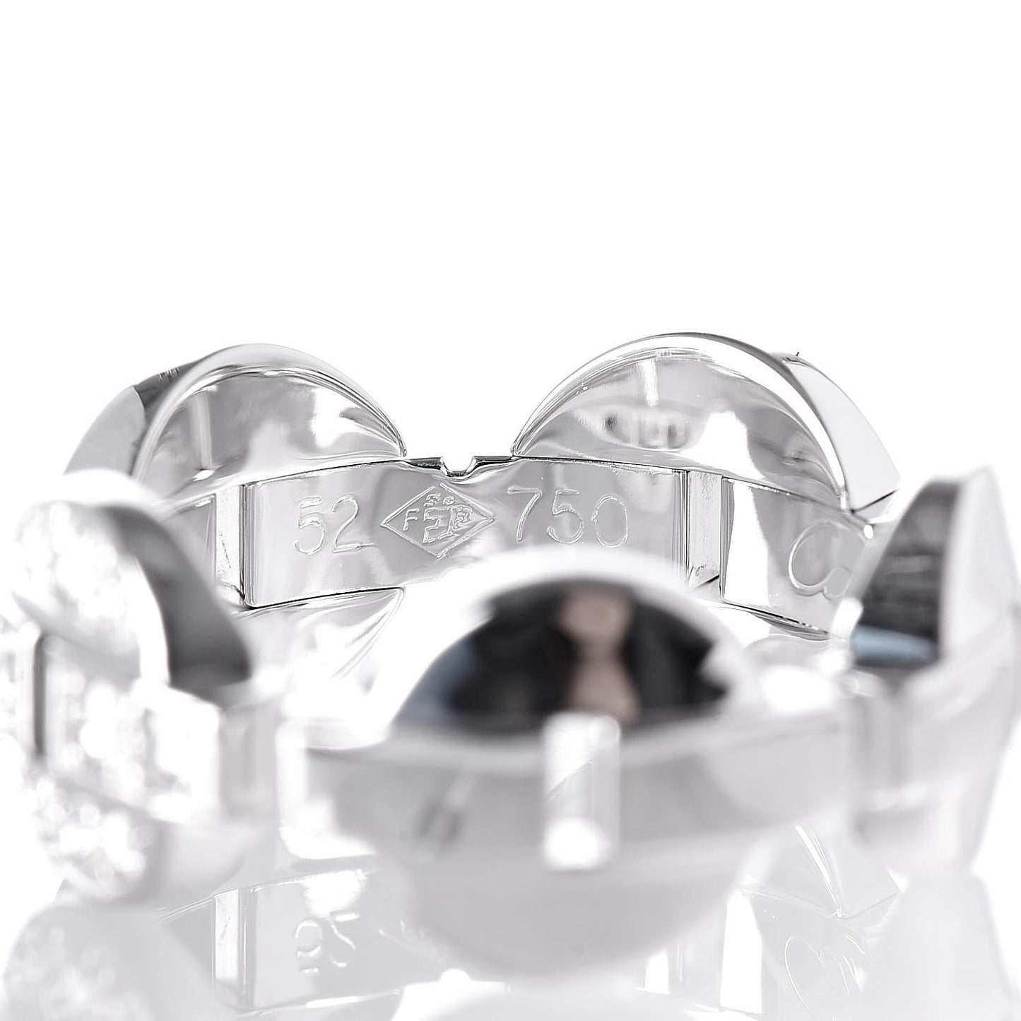 18K White Gold Diamond Himalia Ring 52 6