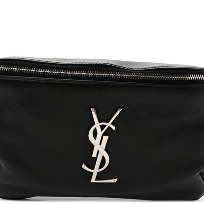 Saint Laurent Lambskin Monogram Belt Bag  Black 8 of 10