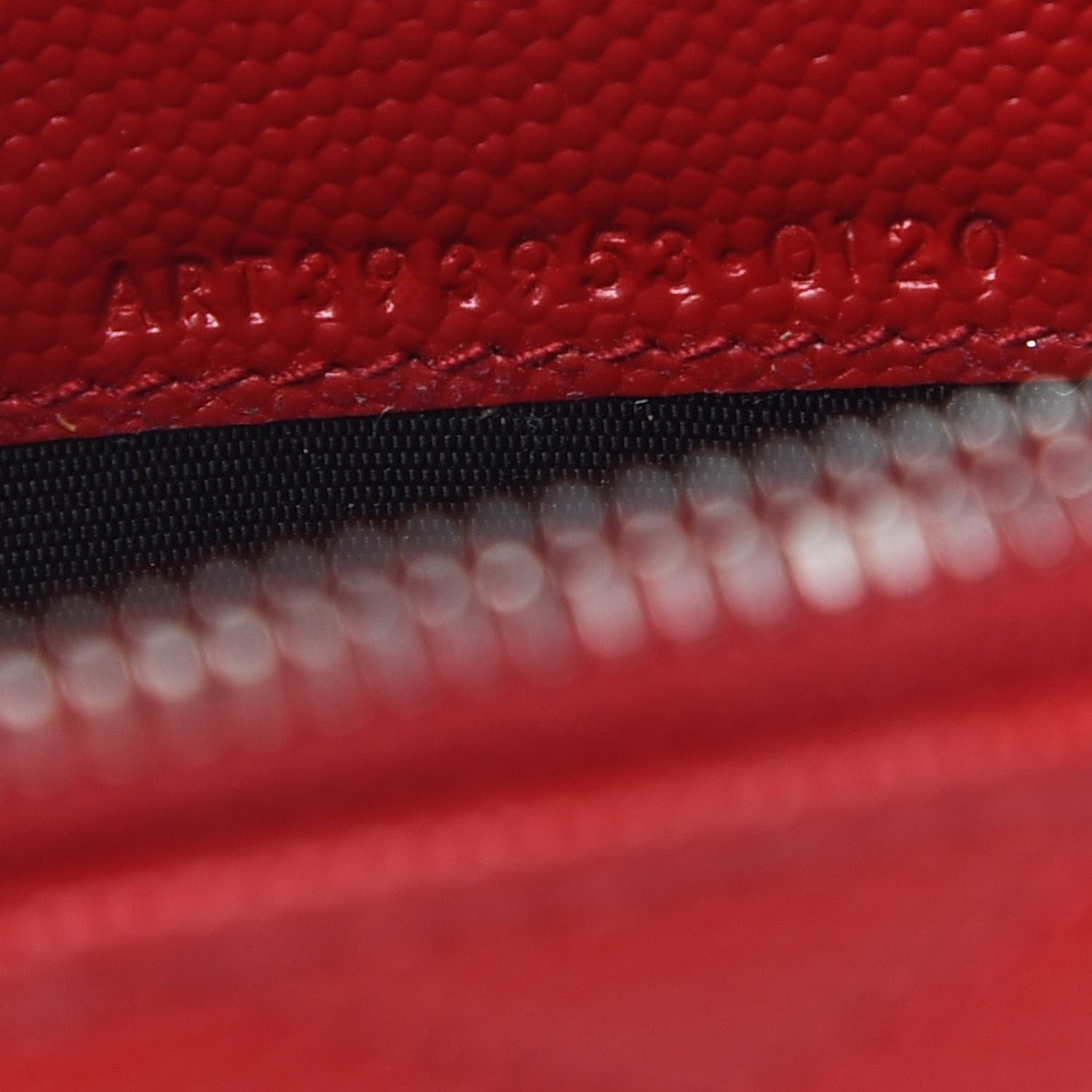 Saint Laurent Grain De Poudre Matelasse Chevron Monogram Envelope Chain Wallet Eros Rouge 6 of 9