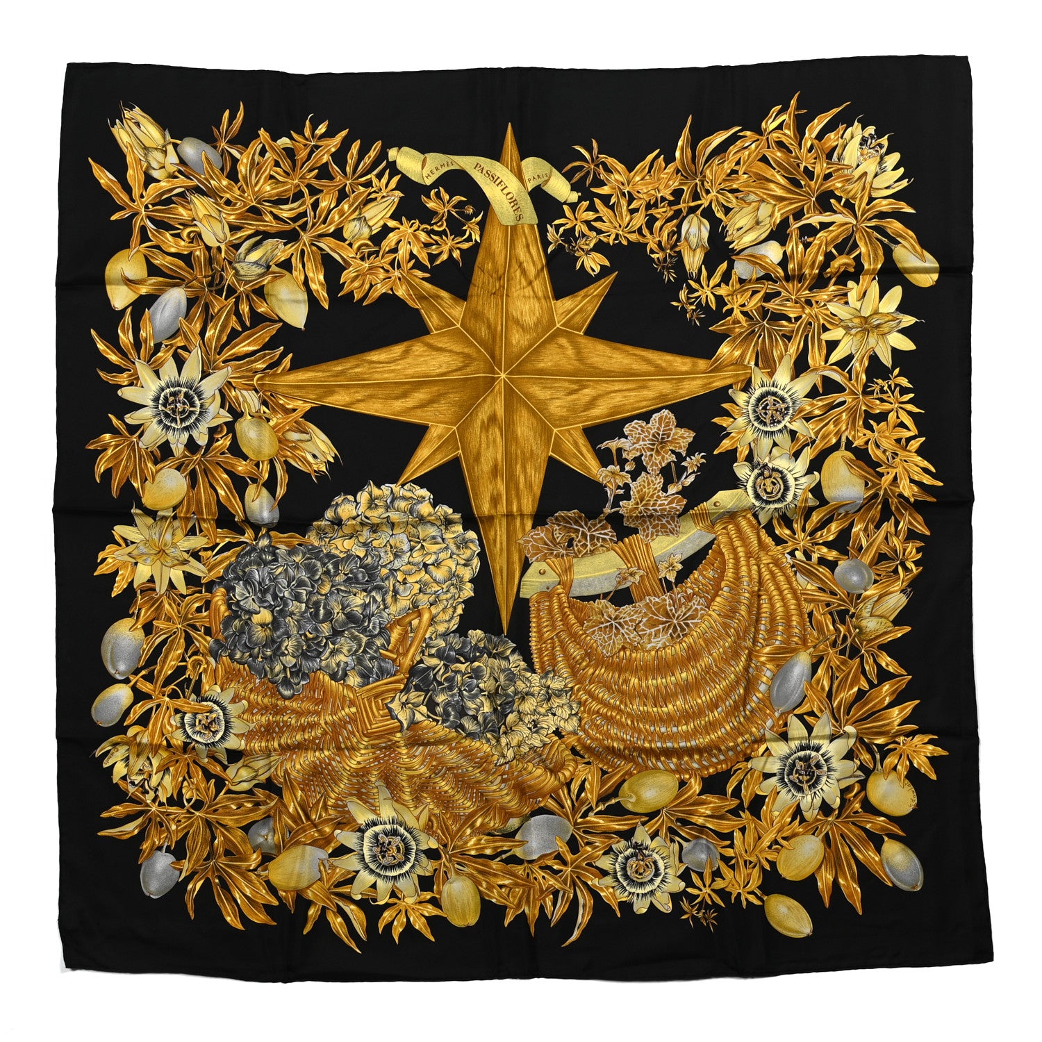Hermes Silk Passiflores Scarf 90 1 of 5