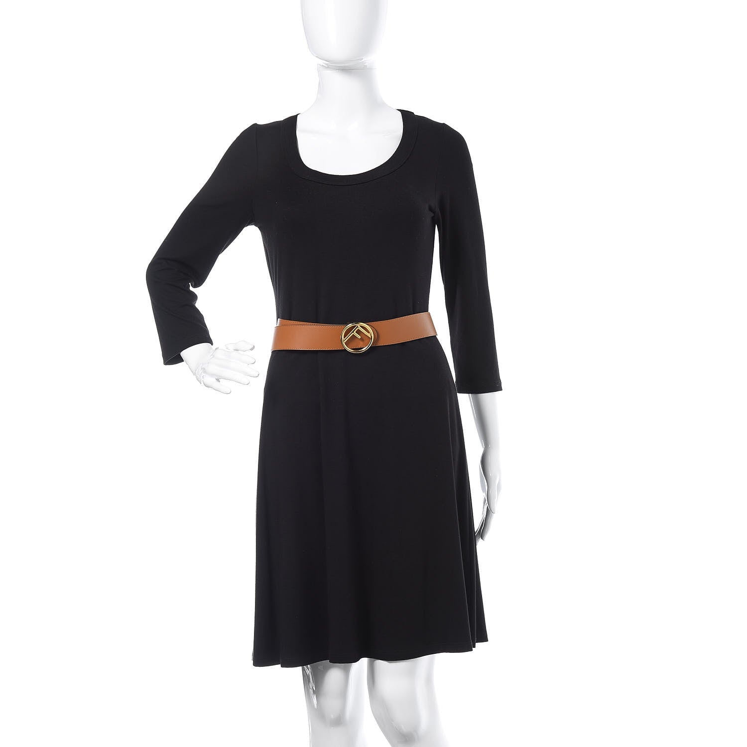 Fendi Vitello Liberty F is Fendi Bi-Color Reversible Belt 85 Caramello White 2 of 6