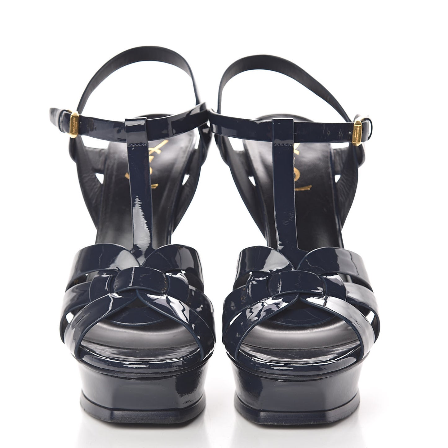 Patent Tribute 105 Platform Sandals 39.5 Navy
