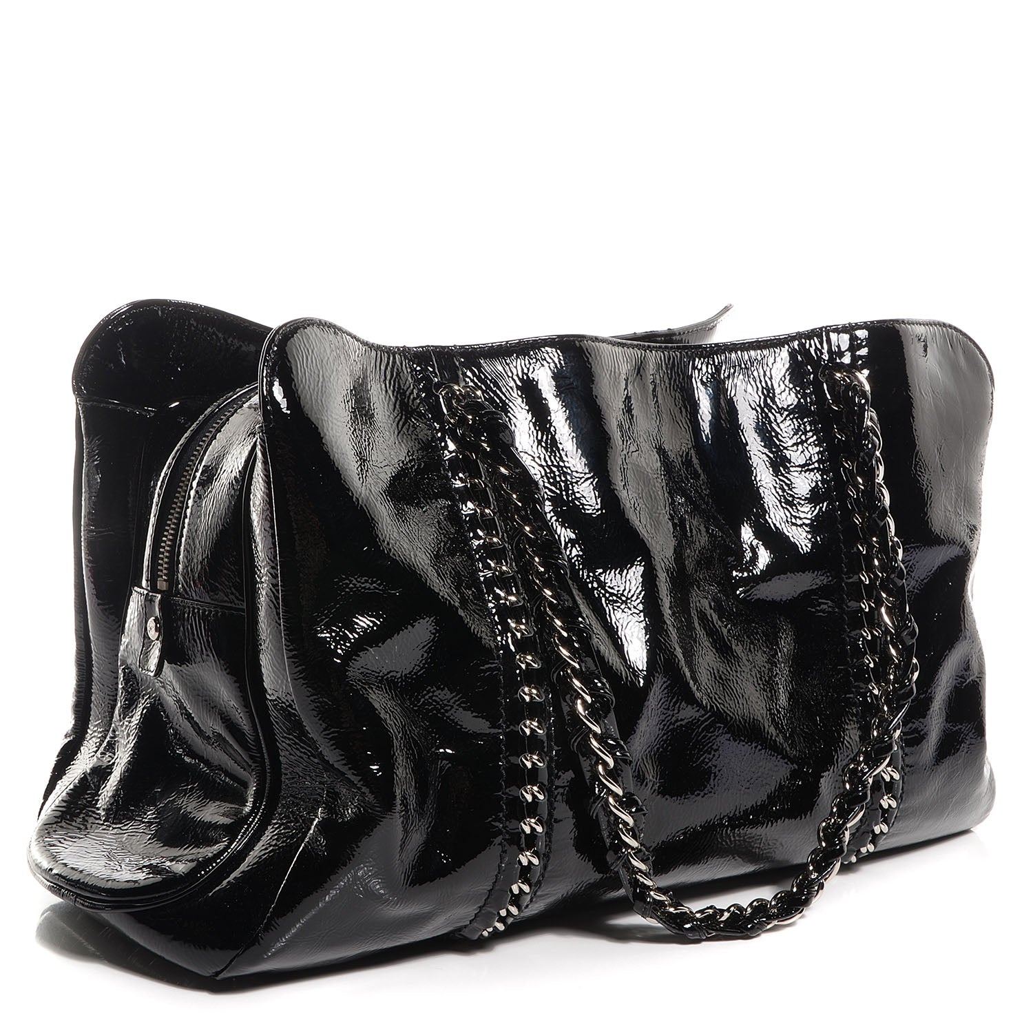 Chanel Patent Calfskin Large Luxe Ligne Tote Black 3 of 7