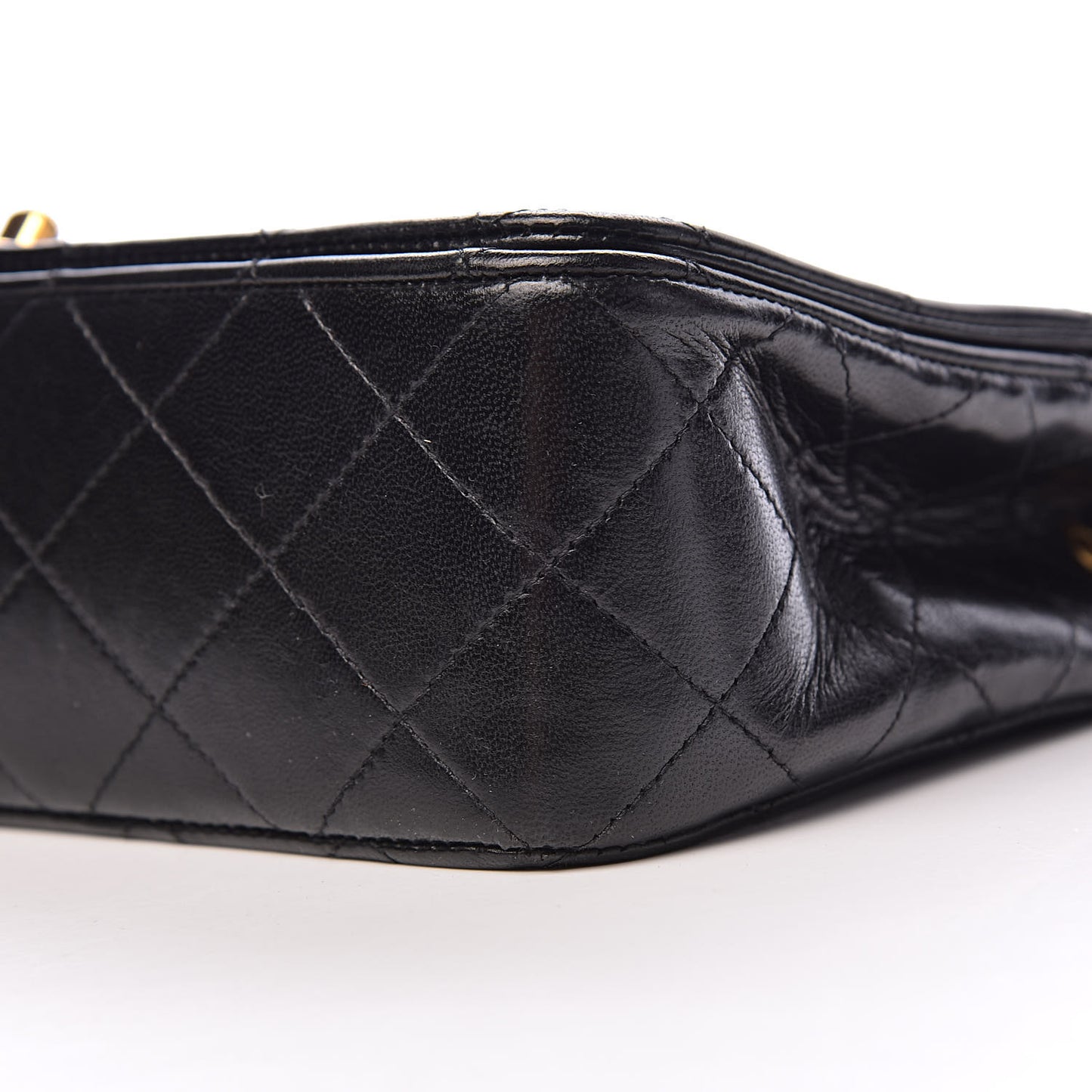 Lambskin Quilted Small Single Flap Bag Black