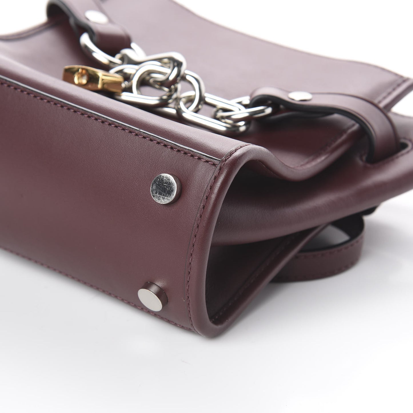 Calfskin Mini Attica Chain Crossbody Beet