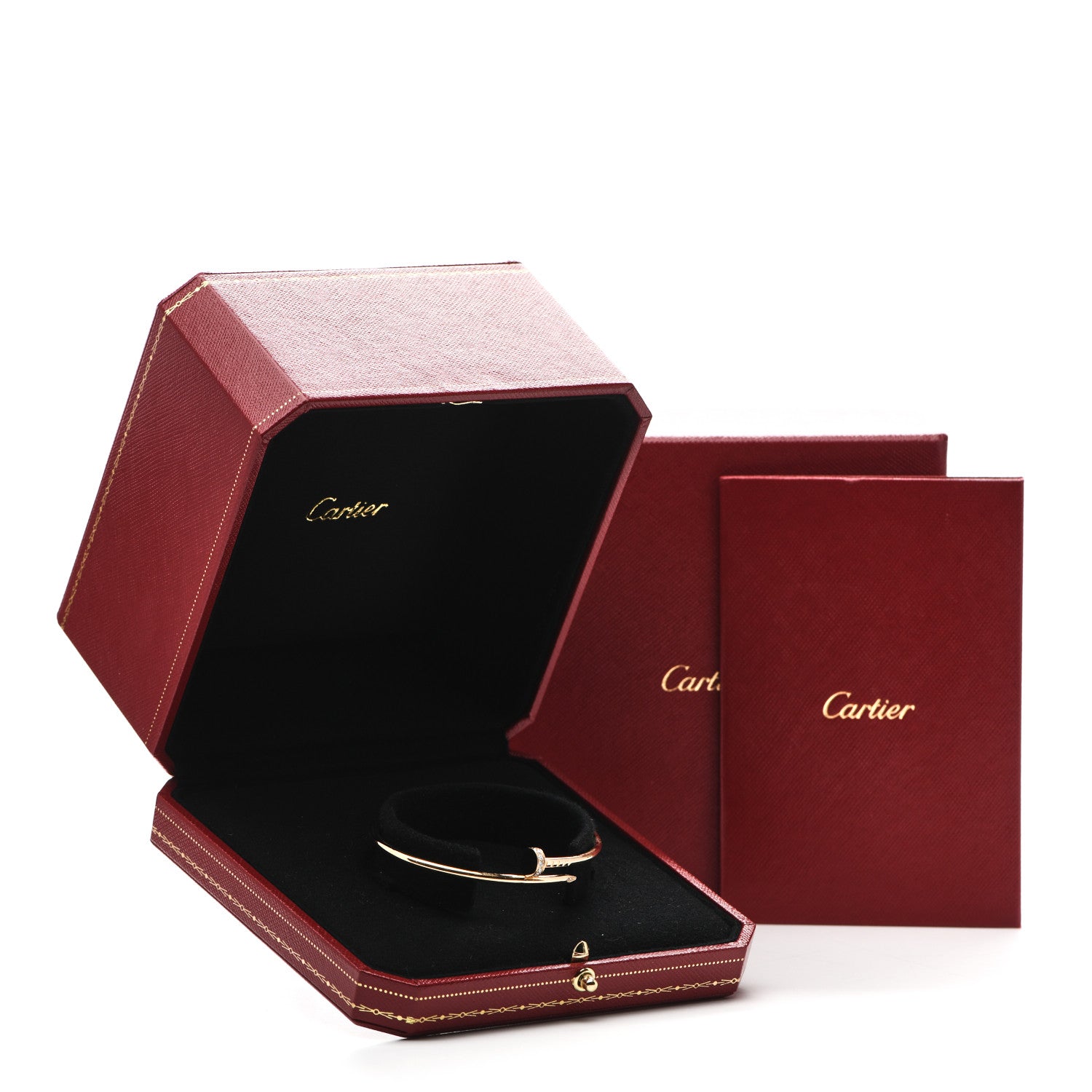 Cartier 18K Yellow Gold Diamond Small Juste Un Clou Bracelet 17 4 of 4
