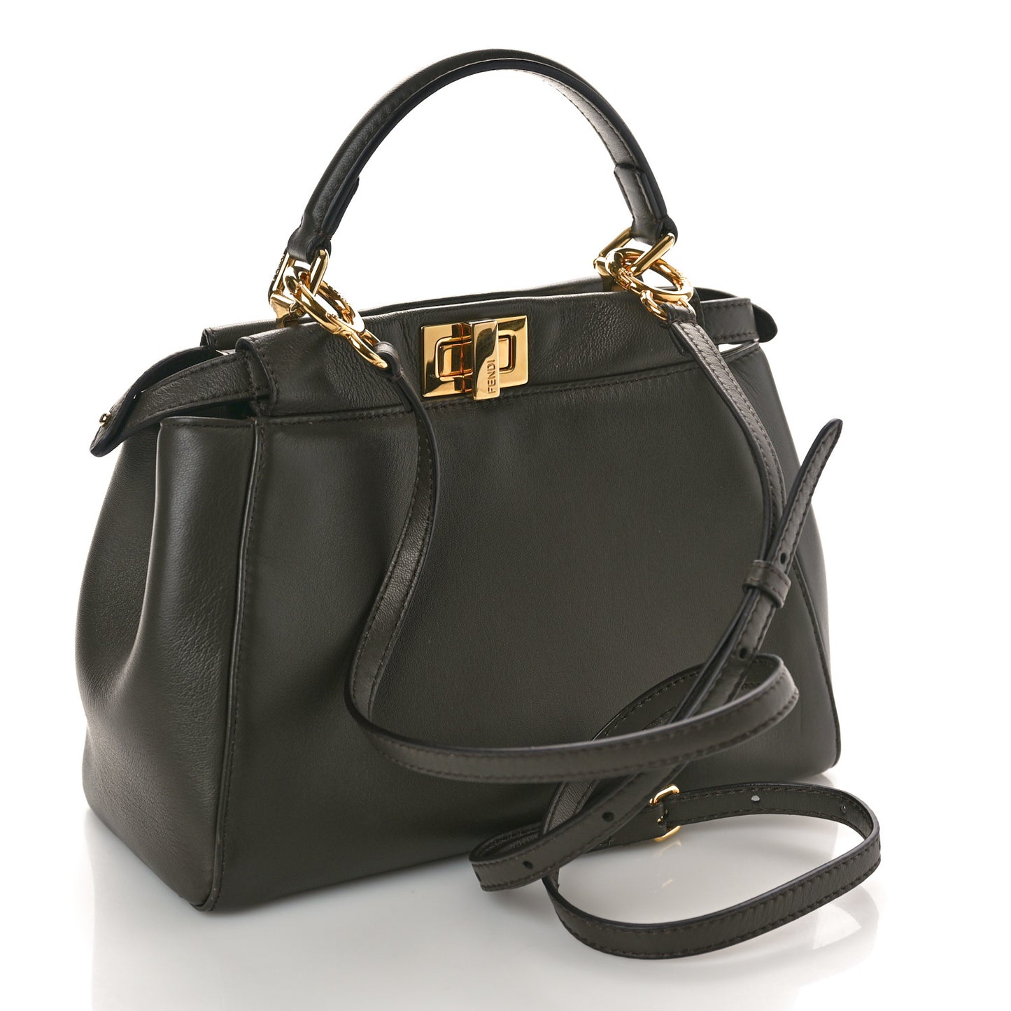 Nappa Mini Peekaboo Iconic Satchel Coal