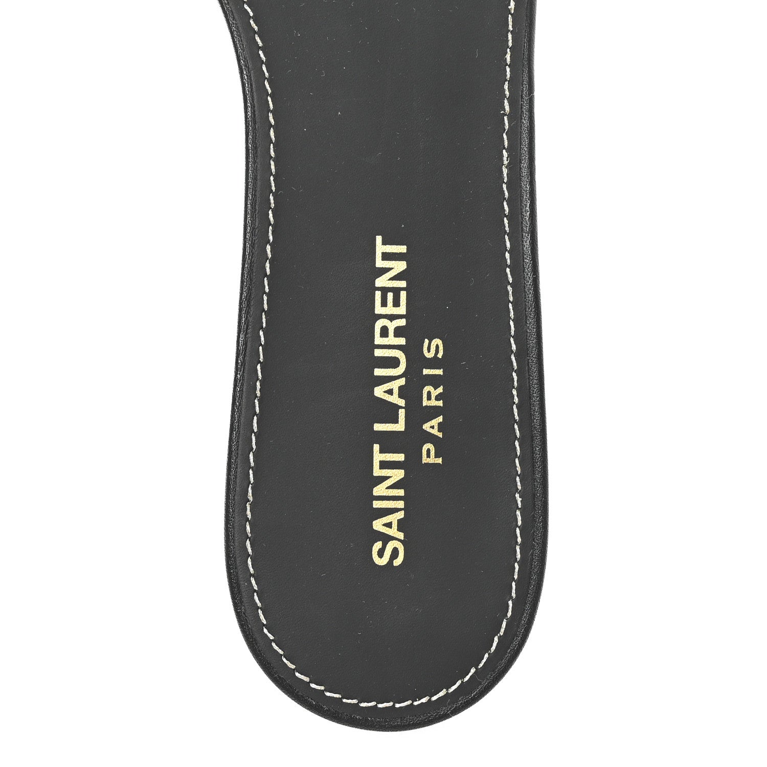 Saint Laurent Calfskin Tribute 05 Slide Sandals 39.5 Black 8 of 9