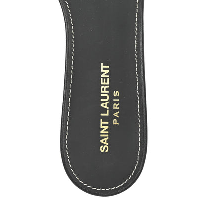 Saint Laurent Calfskin Tribute 05 Slide Sandals 39.5 Black 8 of 9