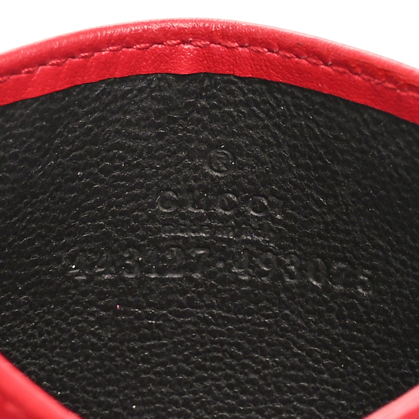 Calfskin Matelasse GG Marmont Card Holder Hibiscus Red