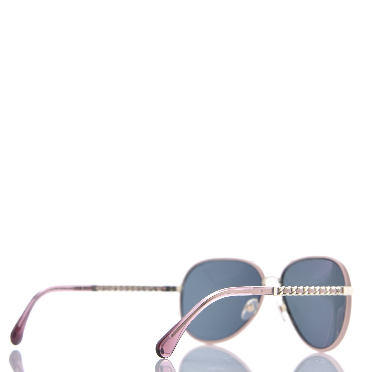 Chanel Lambskin Aviator Chain Sunglasses 4194-Q Pink 4 of 8