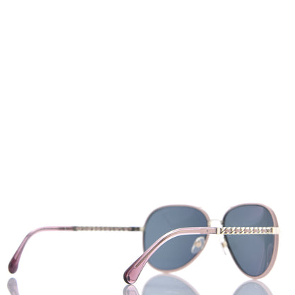Chanel Lambskin Aviator Chain Sunglasses 4194-Q Pink 4 of 8