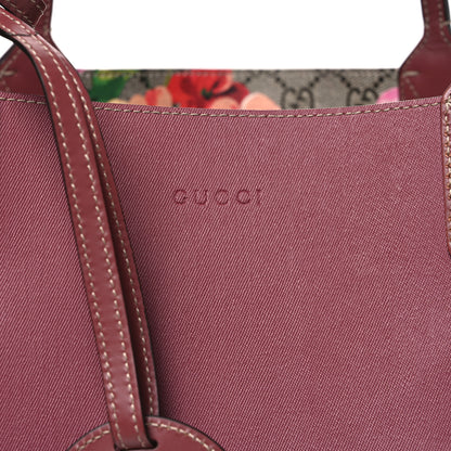 Gucci GG Supreme Monogram Blooms Large Reversible Tote Beige Multicolor Dry Rose 11 of 17