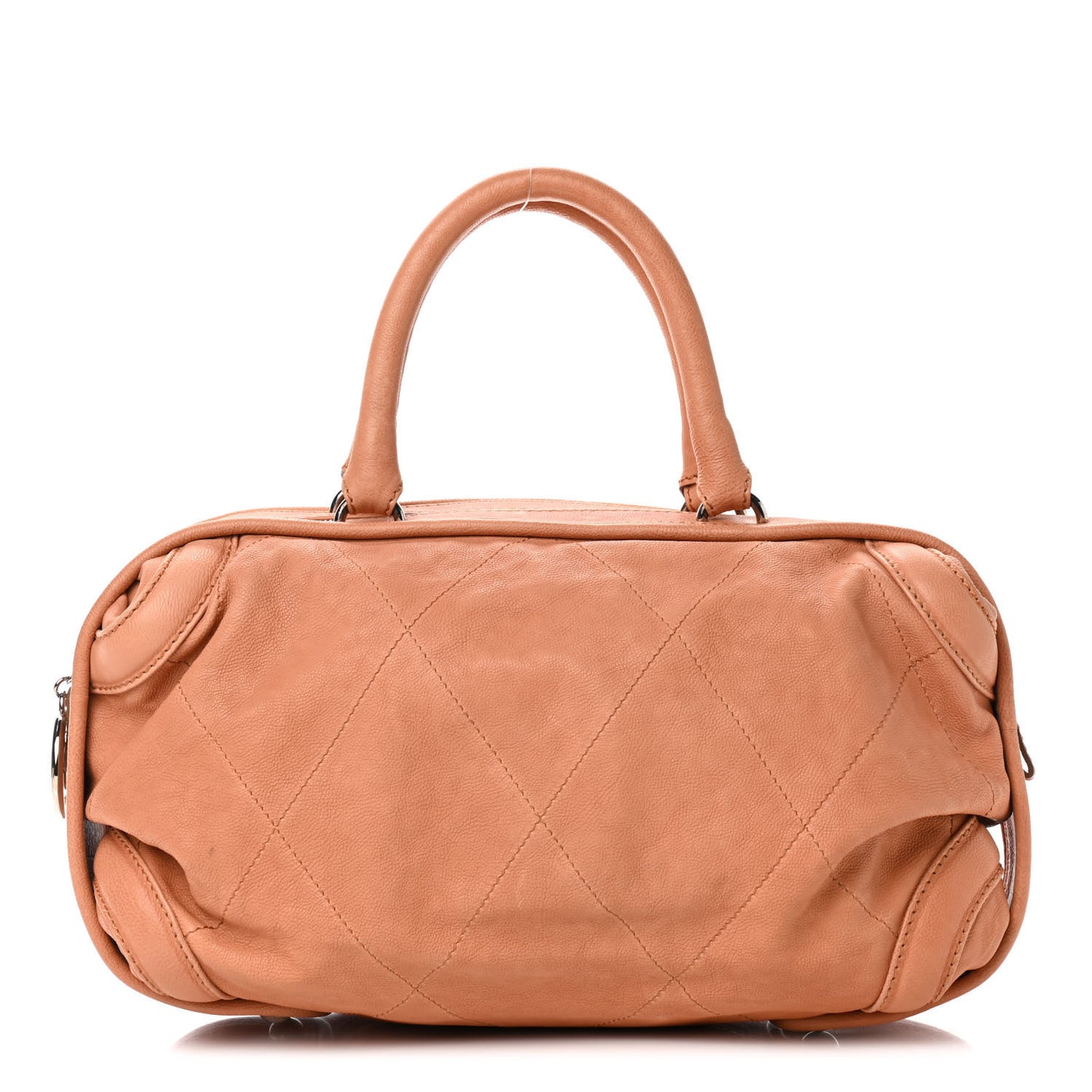 Calfskin Stitched Bowler Light Brown