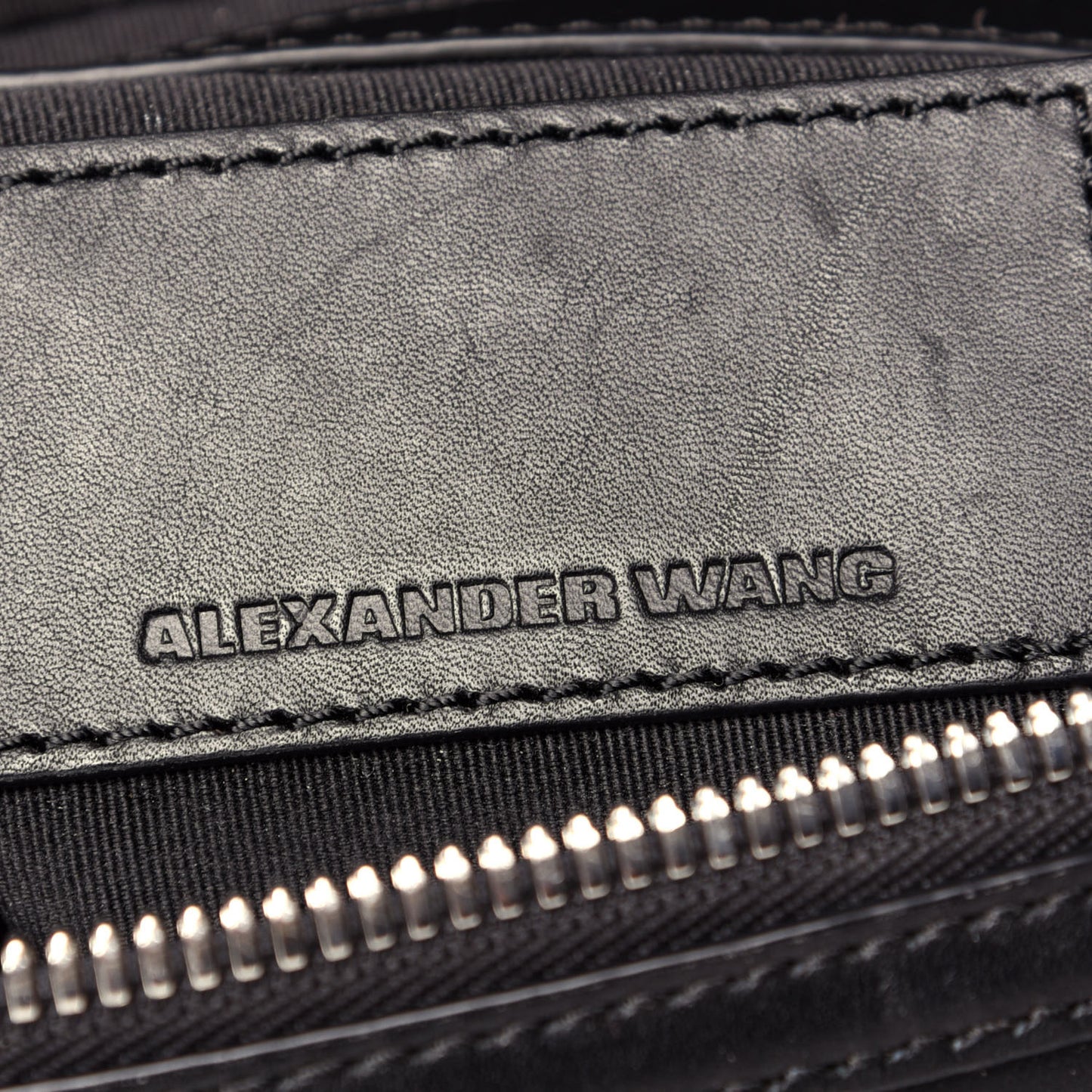 Pebbled Calfskin Studded Small Emile Black