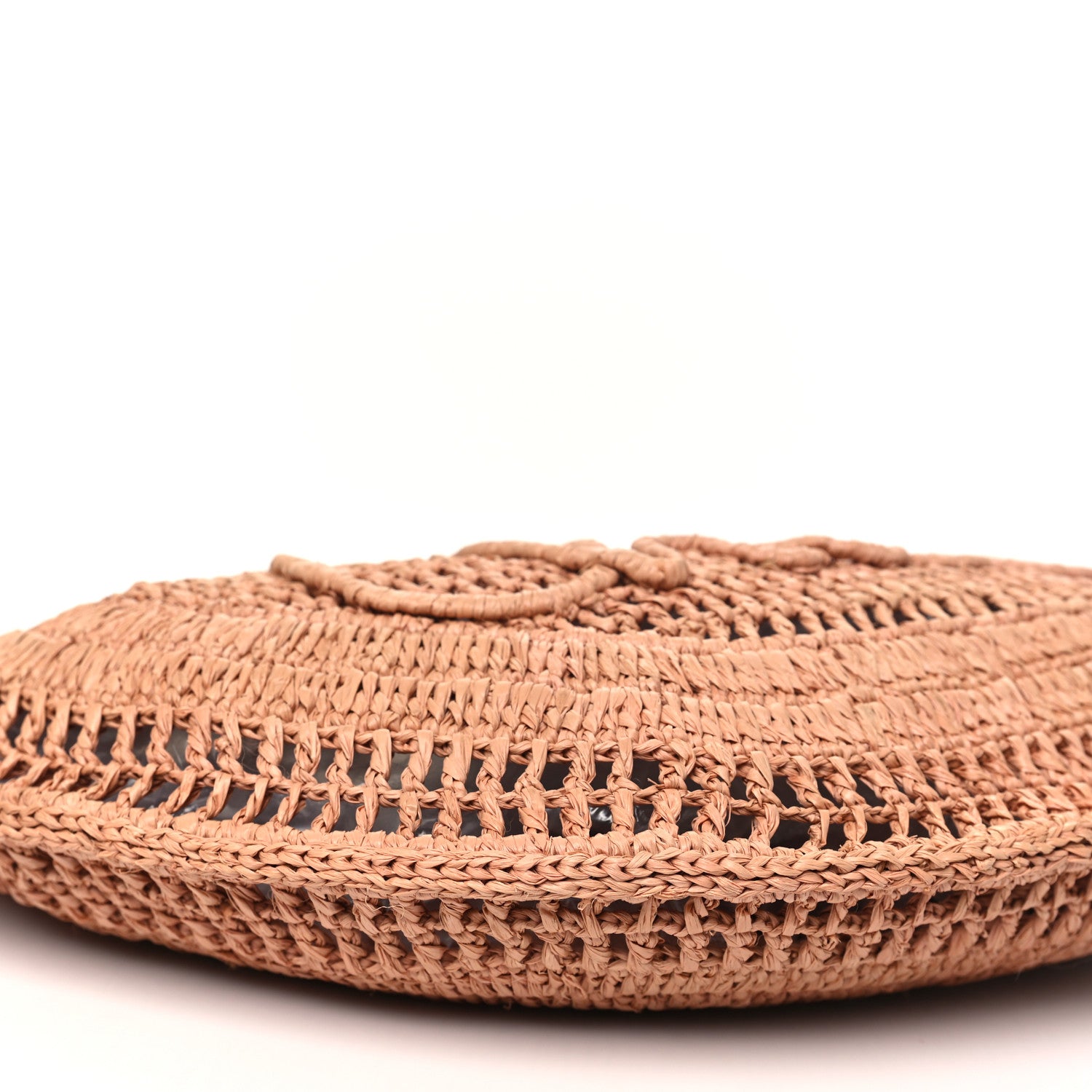 Chloe Raffia Calfskin Summer Banana Hobo Summery Beige 8 of 9