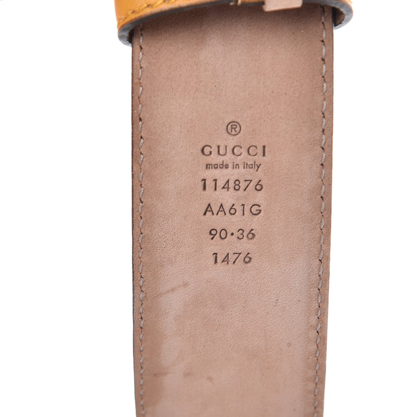 Guccissima Signature Interlocking G 40mm Belt 90 36 Nectarine