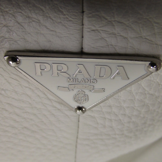 Prada Vitello Daino Tote Shoulder Bag Bianco 9 of 9