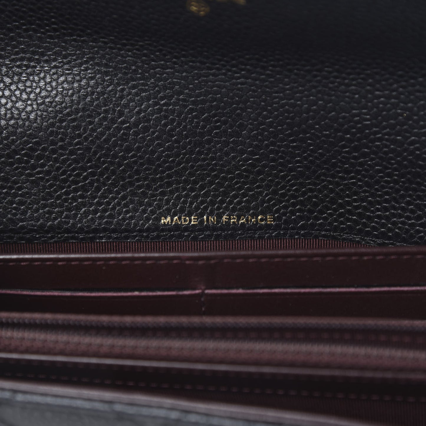 Caviar Quilted Large Gusset Flap Wallet Black