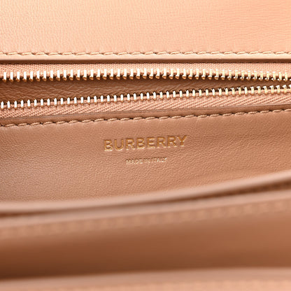 Burberry Calfskin Monogram Embossed Medium TB Bag Light Camel 6 of 10