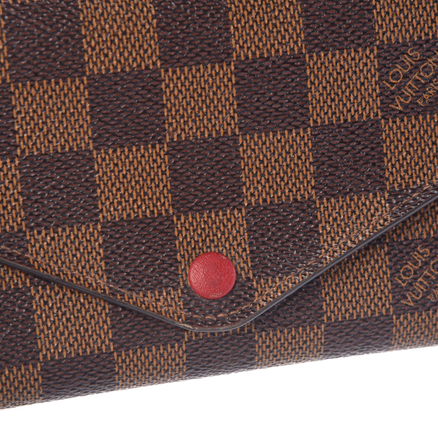 Louis Vuitton Damier Ebene Josephine Wallet Red 9 of 10