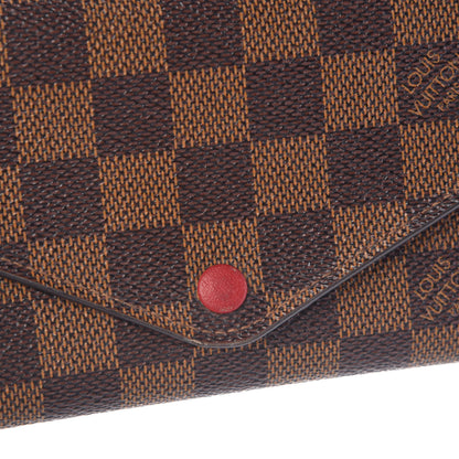 Louis Vuitton Damier Ebene Josephine Wallet Red 9 of 10