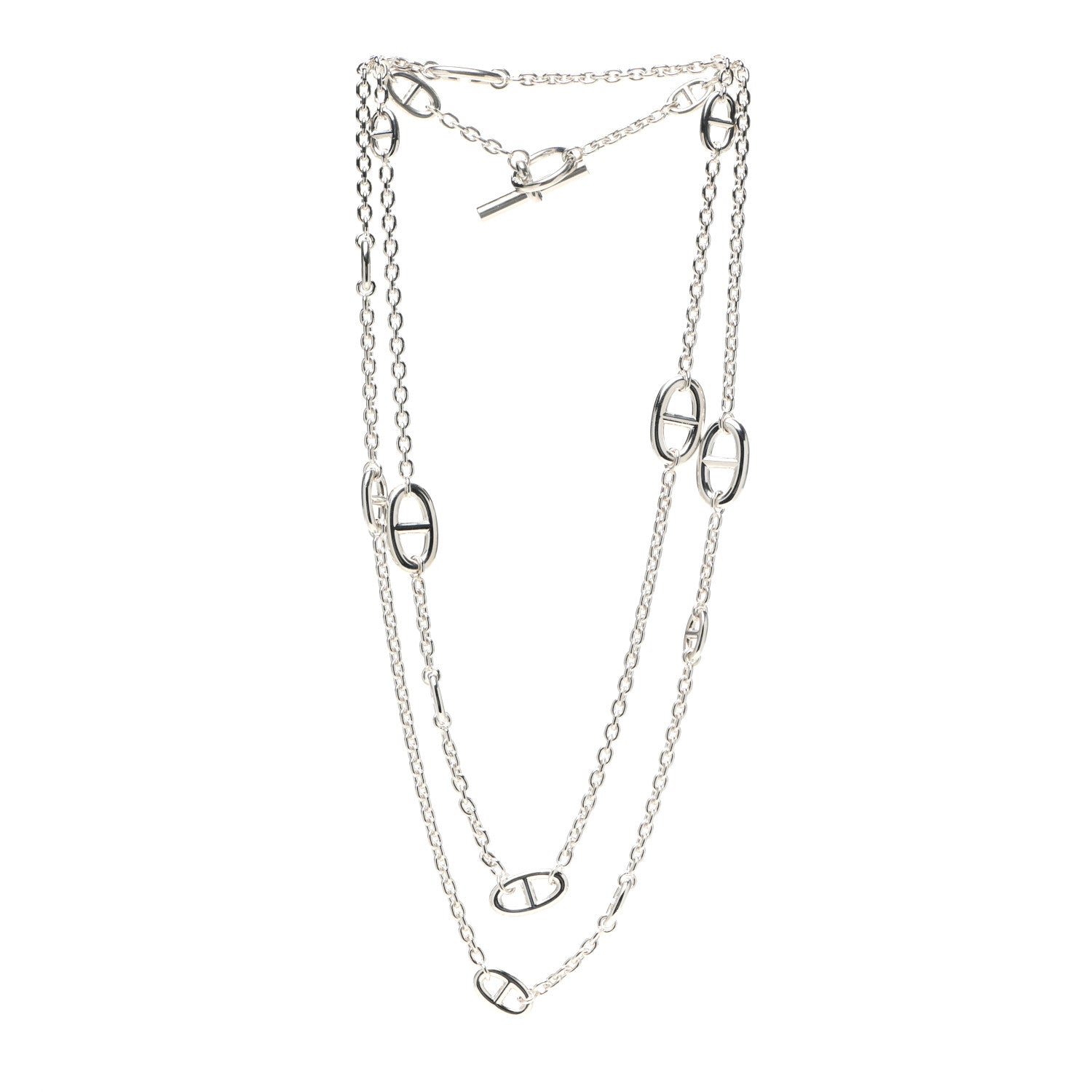 Hermes Sterling Silver Farandole Necklace 120 3 of 5