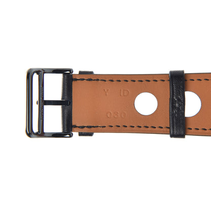 Hermes Gala Calfskin 44mm Rallye Apple Watch Single Tour Band Black 4 of 5
