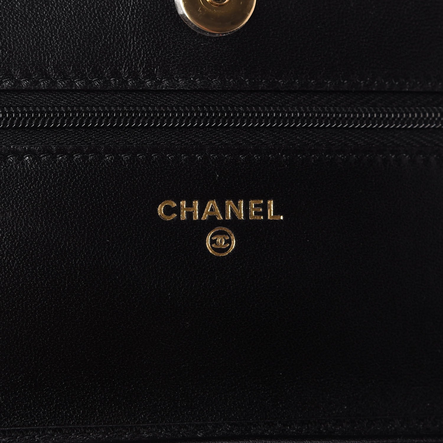 Chanel Lambskin Quilted Wallet On Chain WOC Black 6 of 9