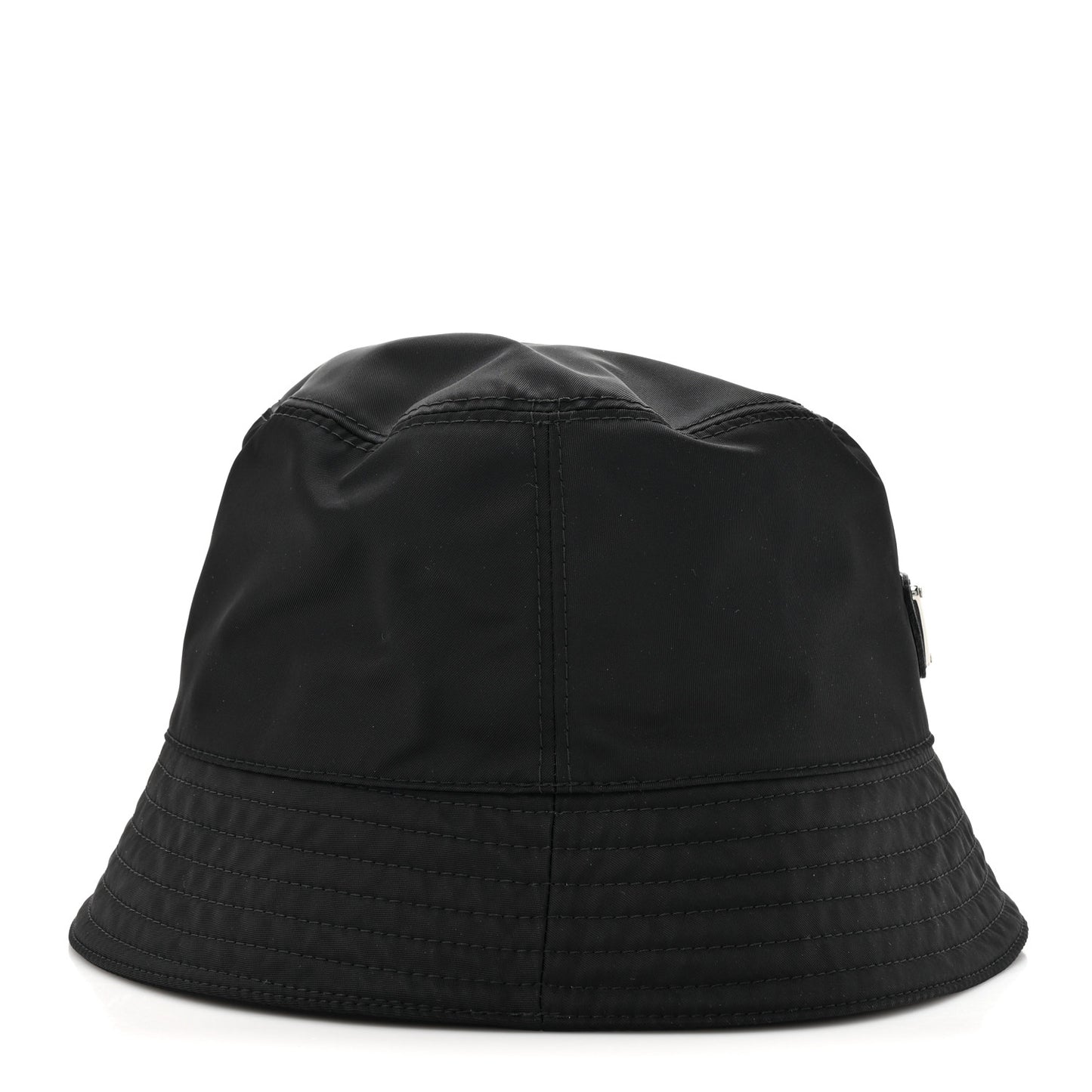 Re-Nylon Metal Triangle Logo Mens Bucket Hat L Black