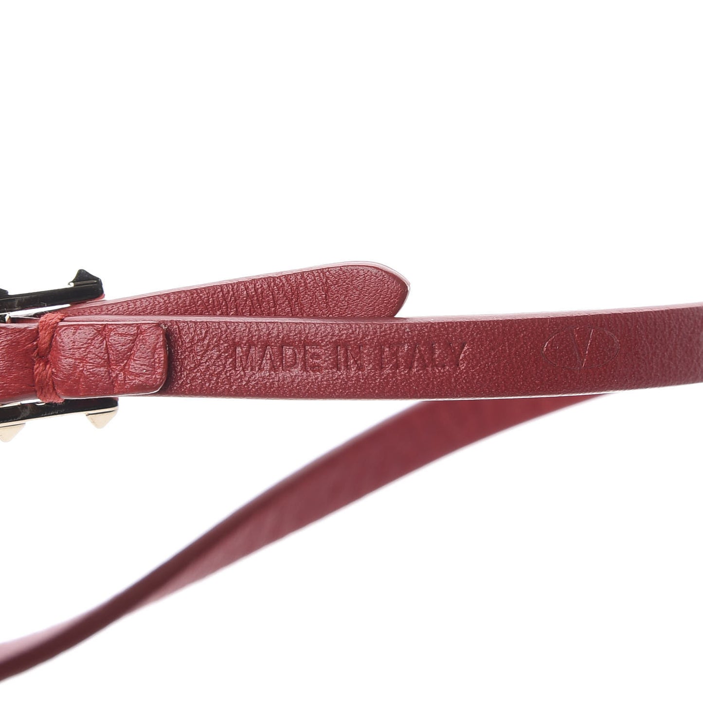 Vitello Rockstud Double Wrap Bracelet Red