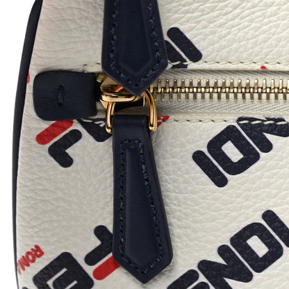Fendi X FILA Vitello Mania Medium Pyramid Cosmetic Case White Blueberry 8 of 8