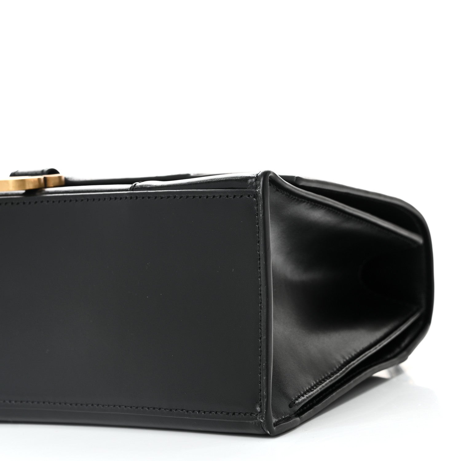 Balenciaga Shiny Box Calfskin Medium Hourglass Top Handle Bag Black 9 of 9