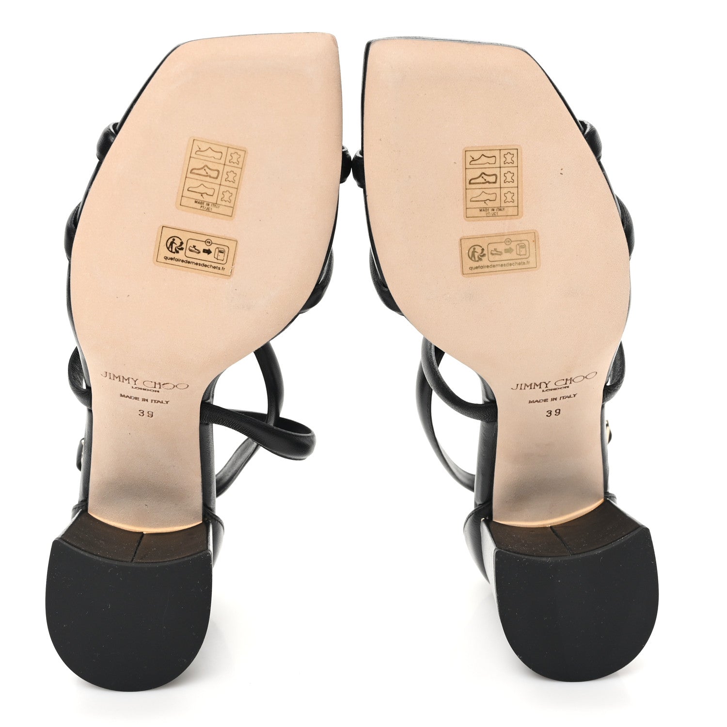 Jimmy Choo Nappa Rheea 65 Sandals 39 Black 6 of 11